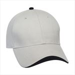 Stone Cap with Black Top Button and Wave Sandwich